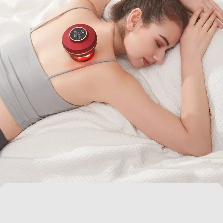 Portable Electric Cupping Massager with Red Light (2 Cups)